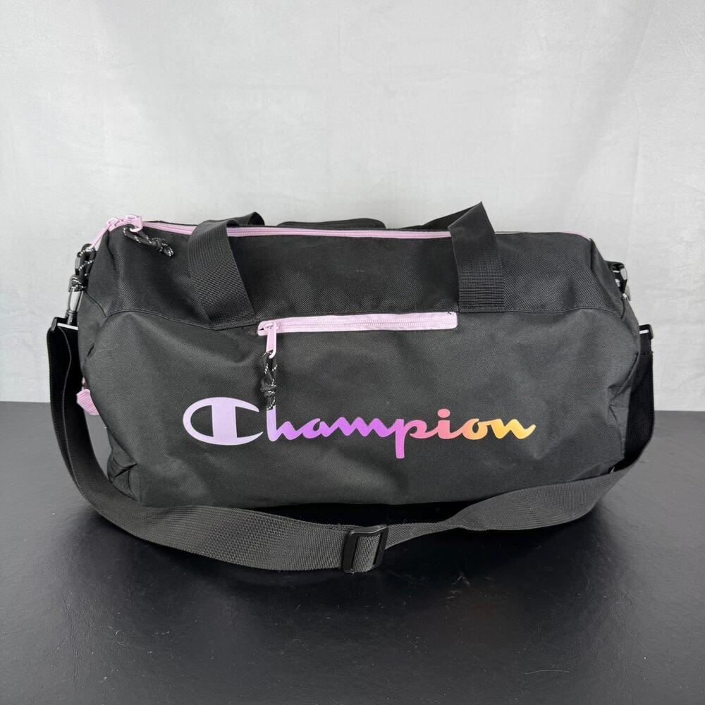 Champion black pink duffle